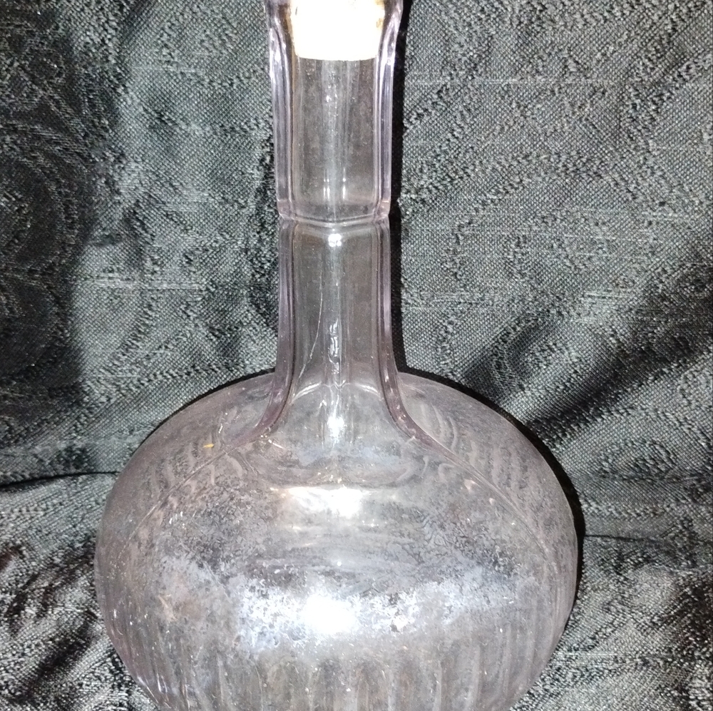Vintage Bundle Of 4 Glass/Crystal/ Glass Empty Decanters With Matching Stoppers! - Picture 4 of 16